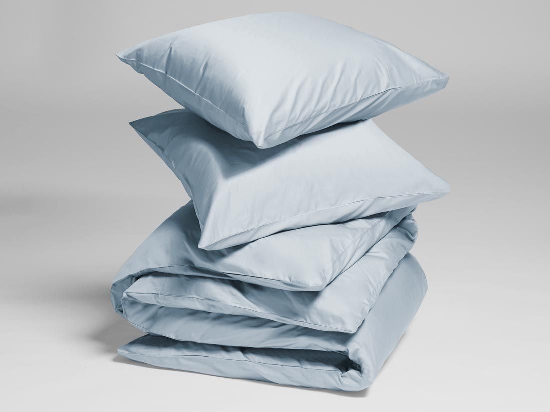 Dekbedovertrek katoen satijn sky blue