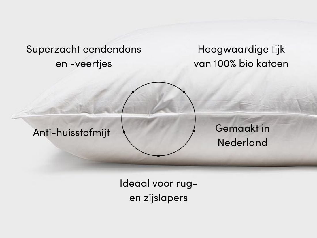Kussen dons 60x70 stevig