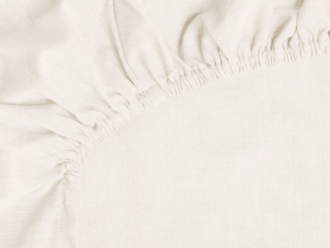 Hoeslaken katoen TENCEL™ latte chambray