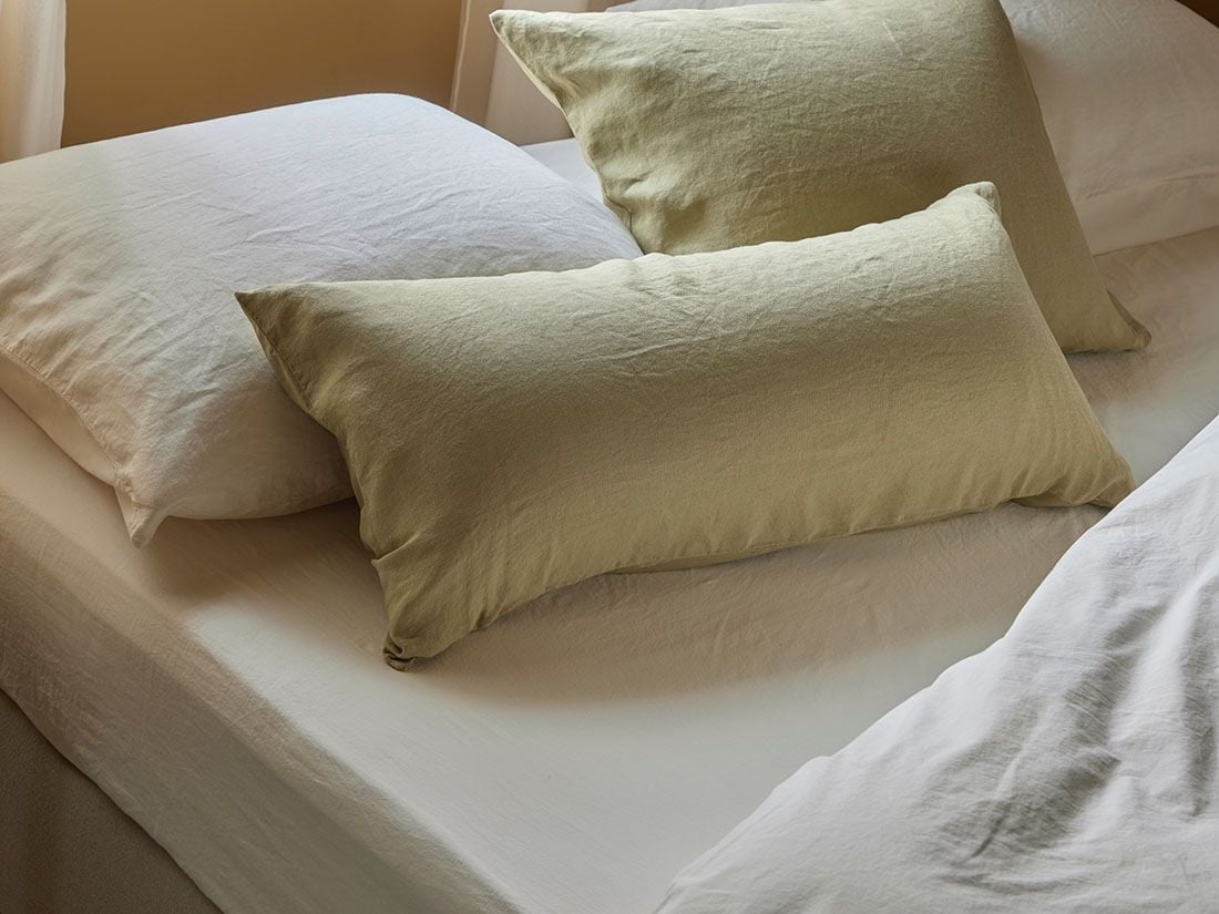 Kussensloop hennep/katoen botanic green